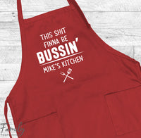 Hi Hungry, I'm Dad - Grill Apron - Funny Dad Apron - Funny Grill Apron - familyteeprints