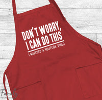 Don't Worry I Can Do This... - Grill Apron - Funny Dad Apron - Funny Grill Gift - familyteeprints