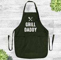 Grill Daddy - Grill Apron - Funny Apron - familyteeprints