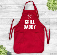 Grill Daddy - Grill Apron - Funny Apron - familyteeprints