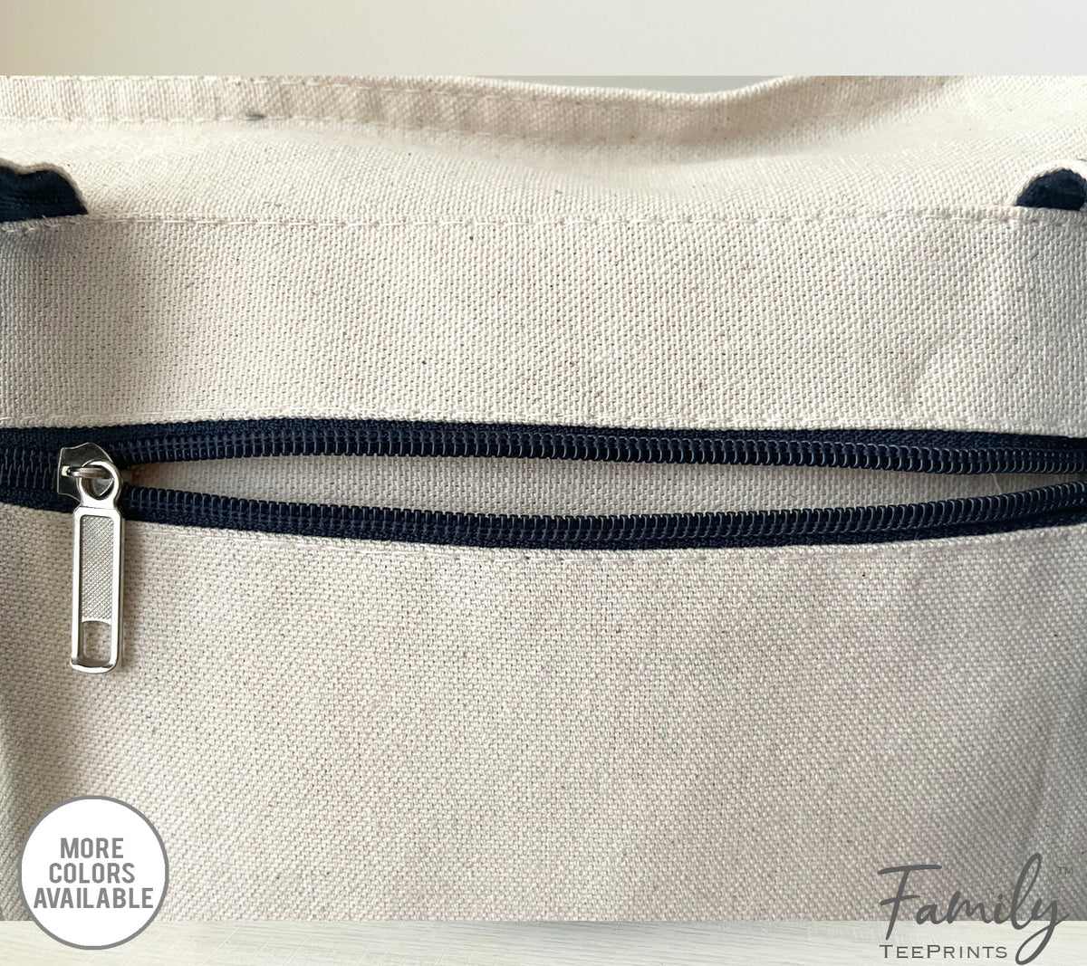 Grandma's Getaway Bag - Grandma Zippered Tote Bag - Two Tone Bag - Grandma Gift - familyteeprints