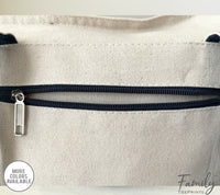 Oma Things - Oma Zippered Tote Bag - Two Tone Bag - Oma Gift - familyteeprints