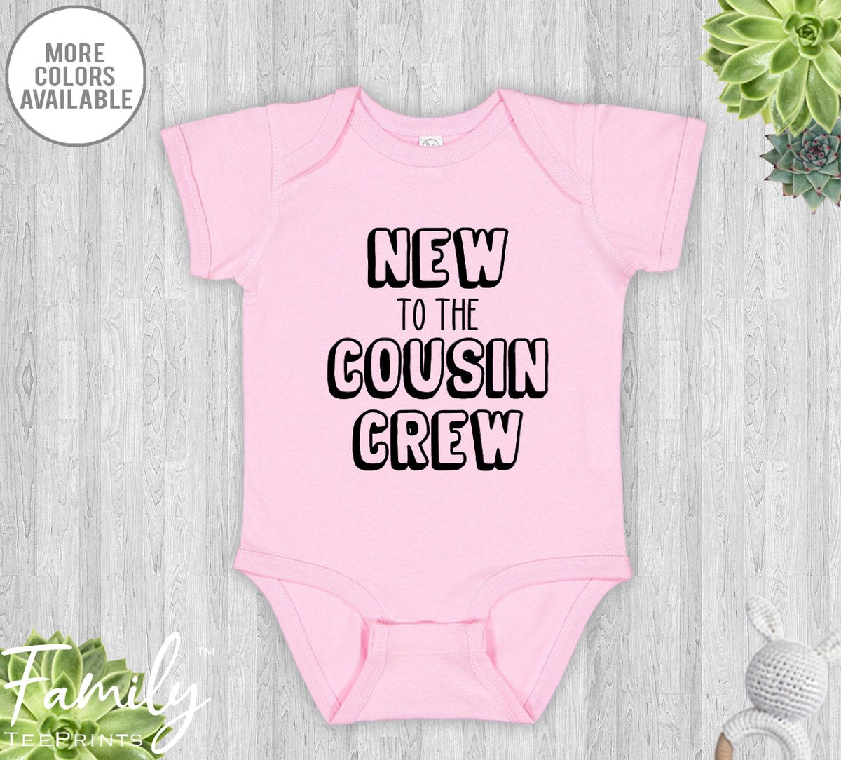 New To The Cousin Crew - Baby Onesie - Funny Baby Bodysuit - Funny BabyCousin Gift - familyteeprints