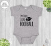 I'm Told I Like Football - Baby Onesie - Funny Baby Bodysuit - Funny Football Baby Gift - familyteeprints