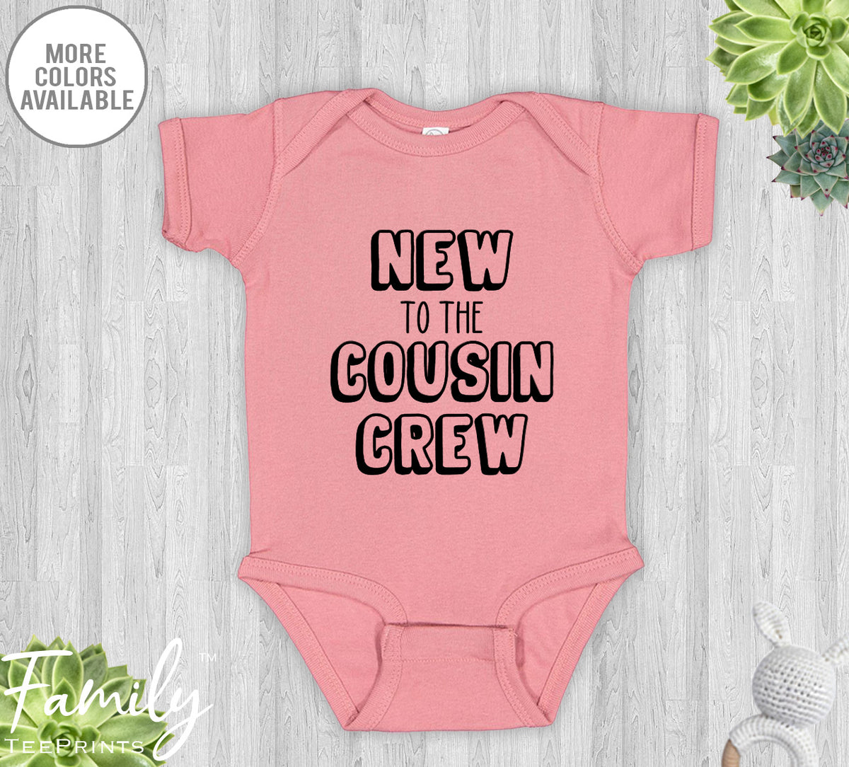 New To The Cousin Crew - Baby Onesie - Funny Baby Bodysuit - Funny BabyCousin Gift - familyteeprints