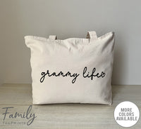 Grammy Life - Zippered Tote Bag - Grammy Bag - New Grammy Gift - familyteeprints