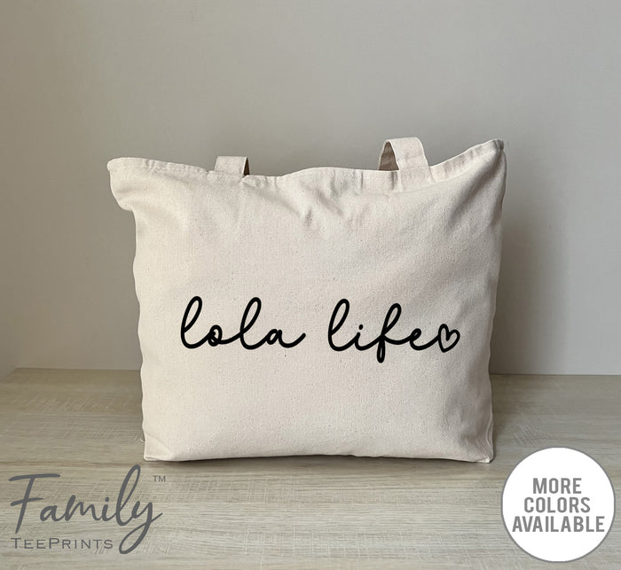 Lola Life - Zippered Tote Bag - Lola Bag - New Lola Gift