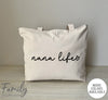 Nana Life - Zippered Tote Bag - Nana Bag - New Nana Gift - familyteeprints