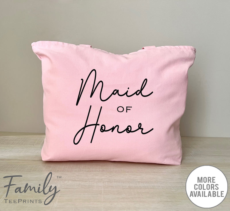 Maid Of Honor -Zippered Tote Bag - Maid Of Honor Bag - Maid Of Honor  Gift