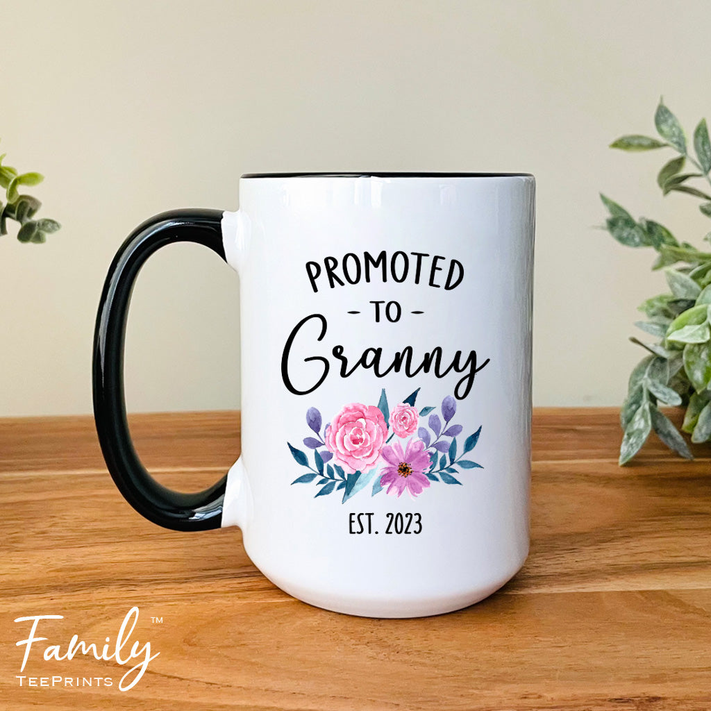 Promoted To Granny Est. 2023 - Coffee Mug - Gifts For Granny - Granny Mug