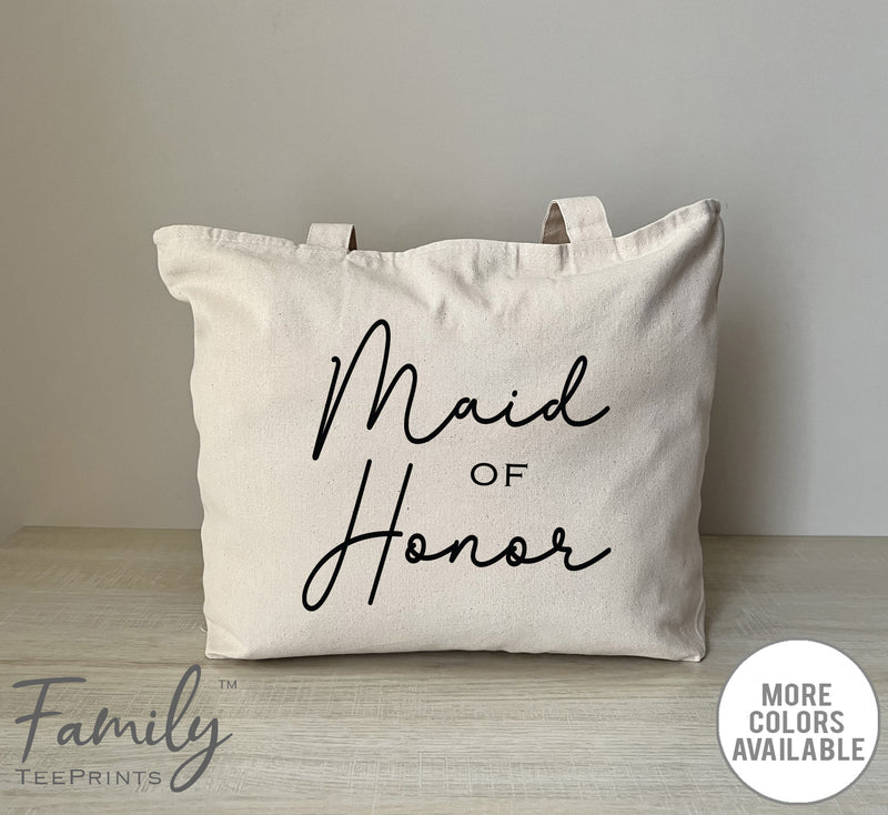 Maid Of Honor -Zippered Tote Bag - Maid Of Honor Bag - Maid Of Honor Gift - familyteeprints