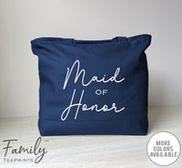 Maid Of Honor -Zippered Tote Bag - Maid Of Honor Bag - Maid Of Honor Gift - familyteeprints