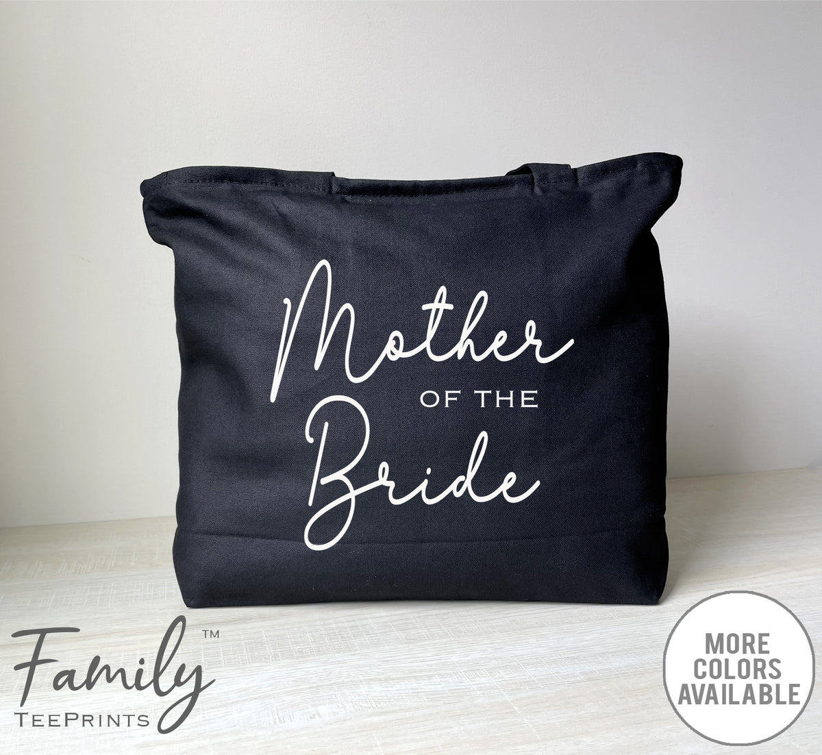 Mother Of The Bride -Zippered Tote Bag - Mother Of The Bride Bag - Mother Of The Bride Gift - familyteeprints
