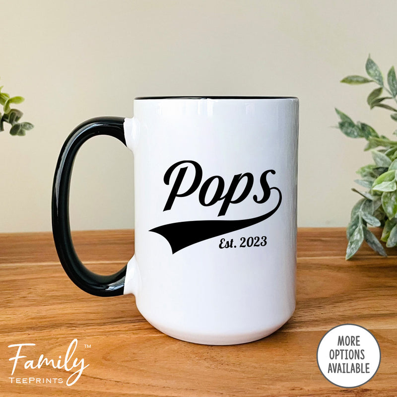 Pops Est. 2023 - Coffee Mug - Gifts For New Pops - Pops Mug - familyteeprints