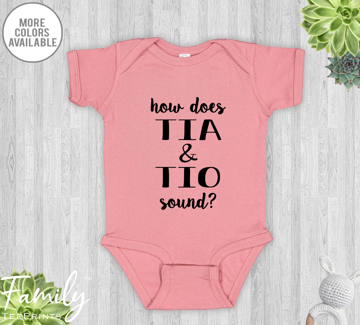 How Does Tia & Tio Sound? - Baby Onesie - Pregnancy Reveal Gift - Baby Announcement - familyteeprints