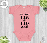 How Does Tia & Tio Sound? - Baby Onesie - Pregnancy Reveal Gift - Baby Announcement - familyteeprints