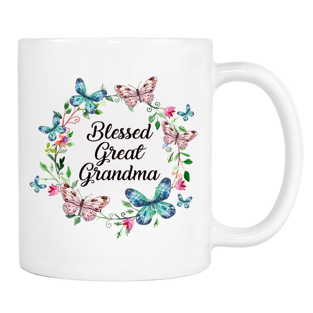 Blessed Great Grandma - Mug - Great Grandma Gift - Great Grandma Mug - familyteeprints