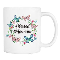 Blessed Meemaw - Mug - Meemaw Gift - Meemaw Mug - familyteeprints