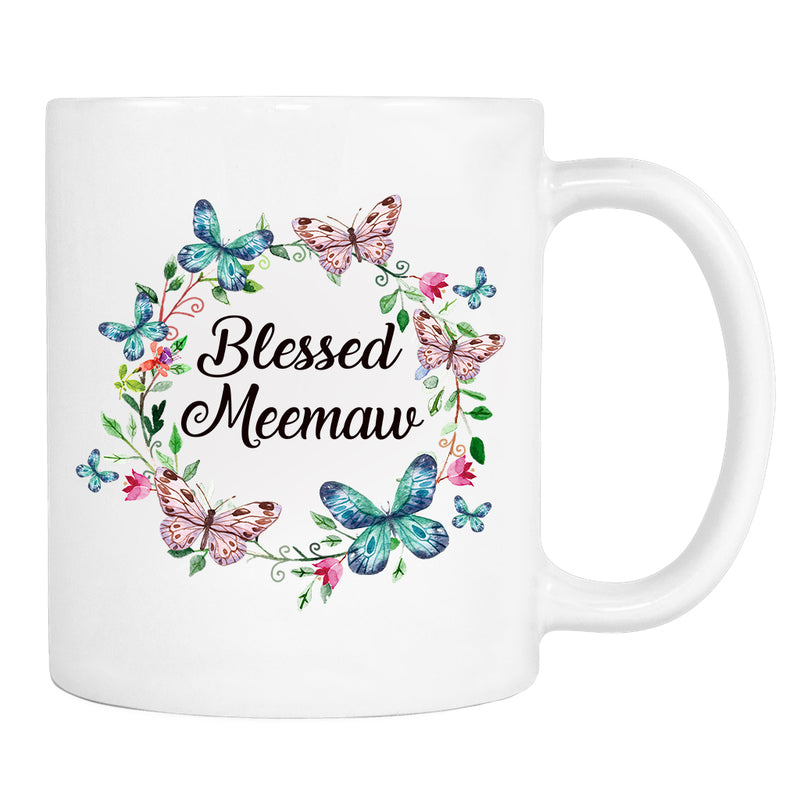 Blessed Meemaw - Mug - Meemaw Gift - Meemaw Mug - familyteeprints