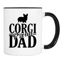 Proud Corgi Dad - Mug - Corgi Dad Gift - Corgi Mug - Dog Dad Gift - familyteeprints