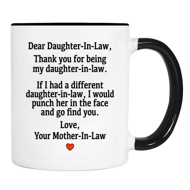 FamilyTeePrints Dear Daughter-In-Law...Love, Your Mother-In-Law - Mug - Daughter-In-Law Gift - Daughter-In-Law Mug - familyteeprints