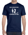 She Is Eating For Two I'm Drinking For Three - Unisex T-Shirt - Pregnancy Reveal Gift - familyteeprints