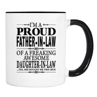 I'm A Proud Father-In-Law Of A Daughter-In-Law... - Mug - Father-In-Law Gift - Father-In-Law Mug - familyteeprints