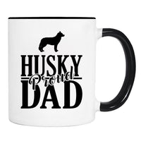 Proud Husky Dad - Mug - Husky Dad Gift - Husky Mug - Dog Dad Gift - familyteeprints