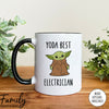 Yoda Best Electrician - Coffee Mug - Gifts For Electrician - Electrician Coffee Mug - familyteeprints