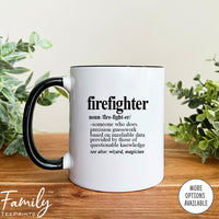 Firefighter Definition - Coffee Mug - Gifts For Firefighter - Firefighter Mug - familyteeprints