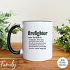 Firefighter Definition - Coffee Mug - Gifts For Firefighter - Firefighter Mug - familyteeprints
