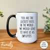 You're The Luckiest Boss In The World ... - Coffee Mug - Funny Boss Gift - Boss Coffee Mug - familyteeprints