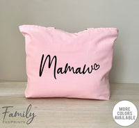 Mamaw Heart - Zippered Tote Bag - Mamaw Bag - Mamaw Gift - familyteeprints