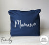 Mamaw Heart - Zippered Tote Bag - Mamaw Bag - Mamaw Gift - familyteeprints