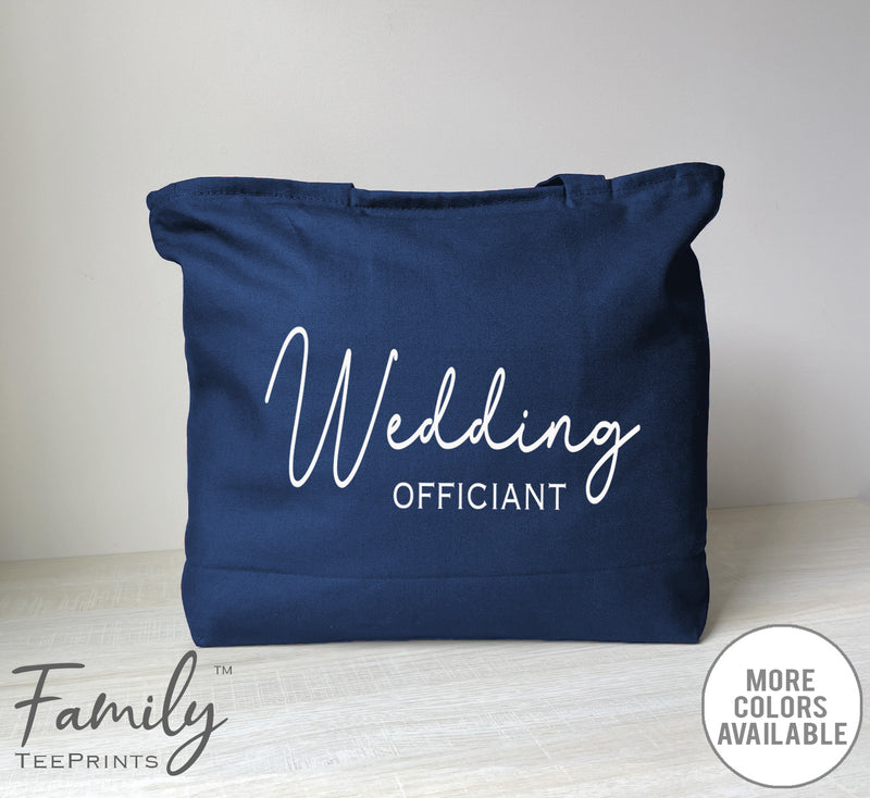 Wedding Officiant -Zippered Tote Bag - Wedding Officiant Bag - Wedding Officiant Gift