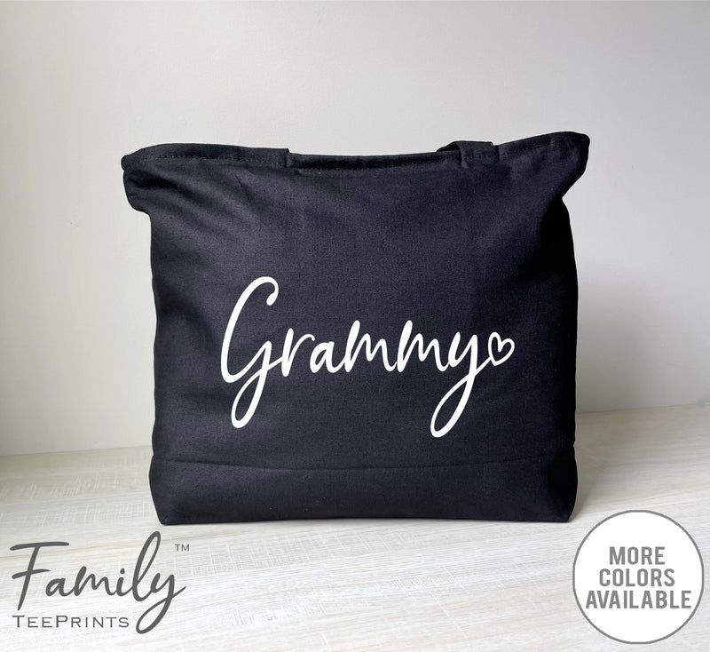 Grammy Heart - Zippered Tote Bag - Grammy Bag - Grammy Gift - familyteeprints