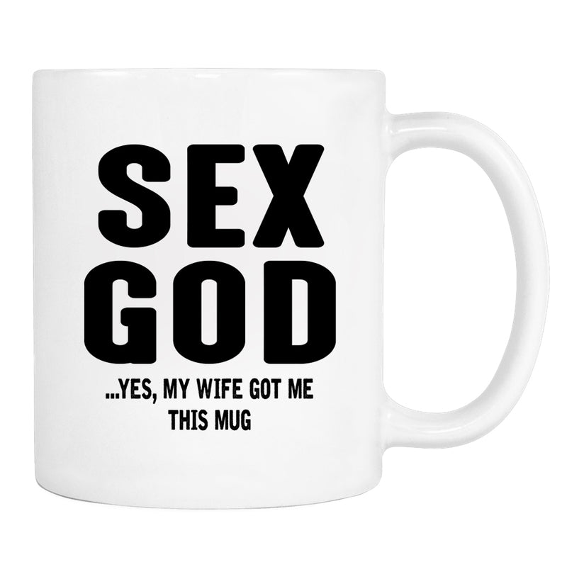 Sex God... Yes, My Husband Gave Me This Mug - Mug - Valentine's Day Gift - Husband Gift - Husband Mug - familyteeprints