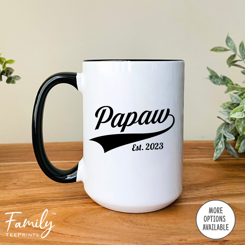 Papaw Est. 2023 - Coffee Mug - Gifts For New Papaw - Papaw Mug - familyteeprints