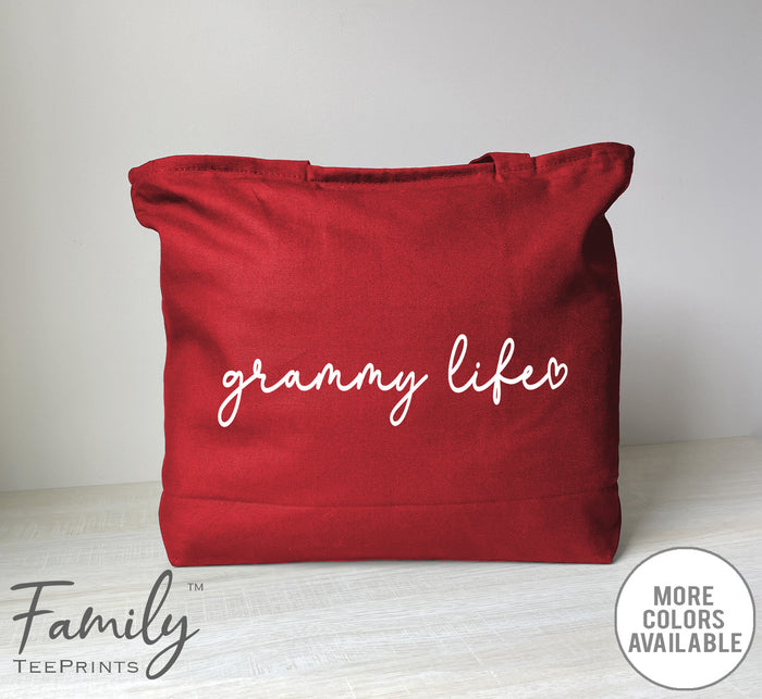 Grammy Life - Zippered Tote Bag - Grammy Bag - New Grammy Gift
