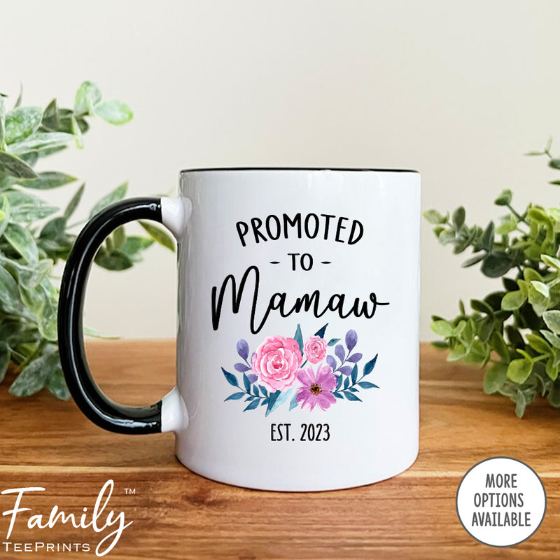 Promoted To Mamaw Est. 2023 - Coffee Mug - Gifts For Mamaw - Mamaw Mug –  familyteeprints