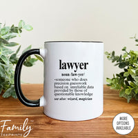 Lawyer Definition - Coffee Mug - Gifts For  Lawyer - Lawyer Mug