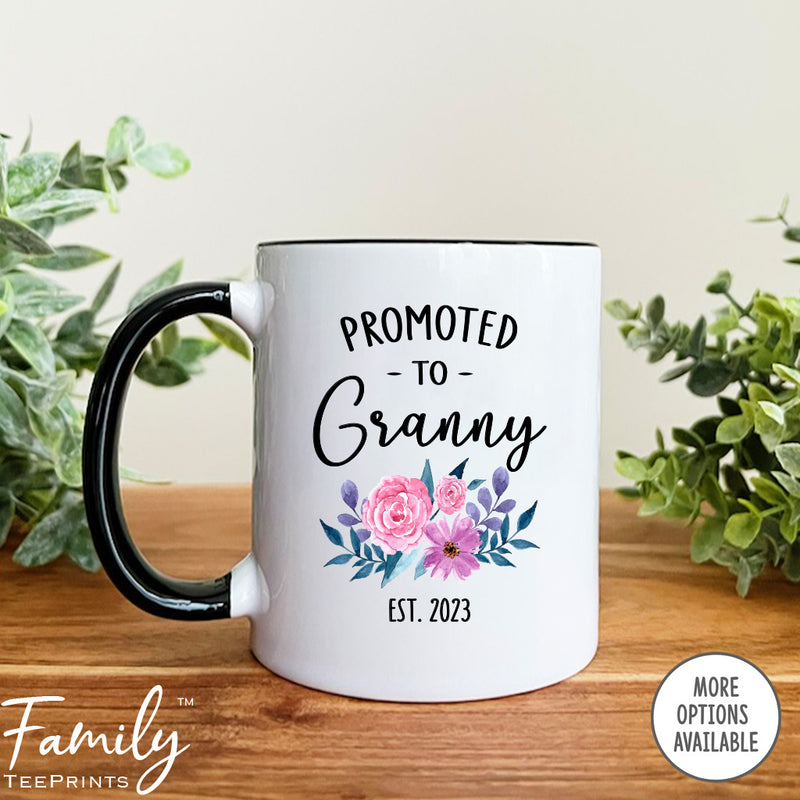 Promoted To Granny Est. 2023 - Coffee Mug - Gifts For Granny - Granny Mug - familyteeprints