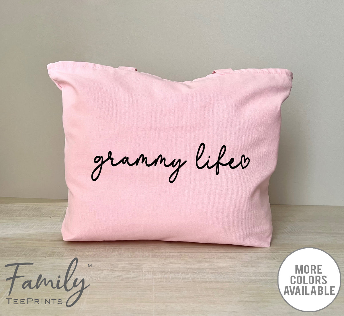 Grammy Life - Zippered Tote Bag - Grammy Bag - New Grammy Gift - familyteeprints