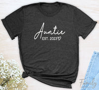 Auntie Est. 2023 - Unisex T-shirt - Auntie Shirt - Gift For Auntie To Be