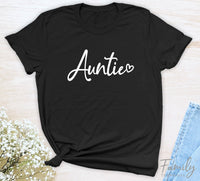 Auntie Heart - Unisex T-shirt - Auntie Shirt - Gift For New Auntie - familyteeprints