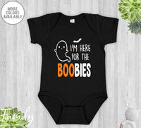 I'm Here For The Boobies - Baby Onesie - Baby Halloween Gift - Halloween Onesie - familyteeprints