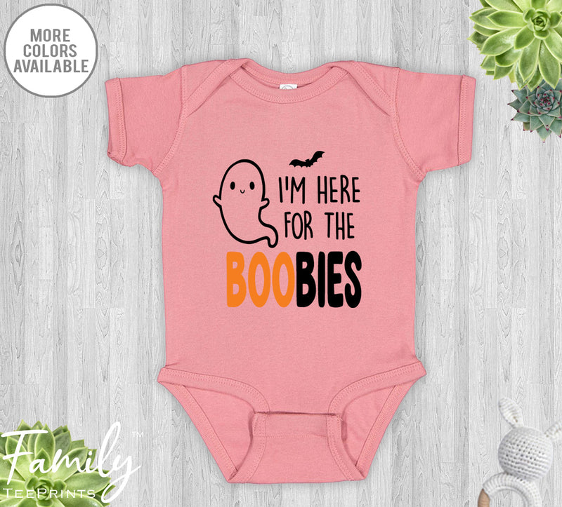 I'm Here For The Boobies - Baby Onesie - Baby Halloween Gift - Halloween Onesie - familyteeprints