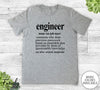 Engineer Noun - Unisex T-shirt - Engineer Shirt - Engineer Gift - familyteeprints