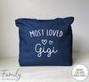 Most Loved Gigi - Zippered Tote Bag - Gigi Bag - Gigi Gift - familyteeprints