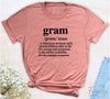 Gram A Fabulous Woman With Grandchildren... - Unisex T-shirt - Gram Shirt - Gift for Gram - familyteeprints